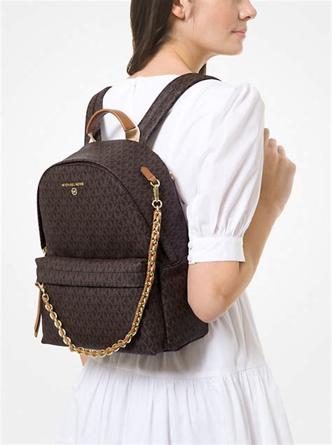 michael michael kors slater medium logo backpack|michael kors slater backpack medium.